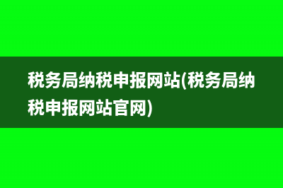 税务局纳税申报网站(税务局纳税申报网站官网)