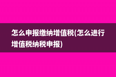 怎么申报缴纳增值税(怎么进行增值税纳税申报)
