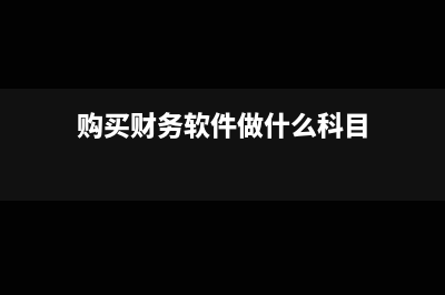 购买财务软件能抵扣多少税率(购买财务软件做什么科目)