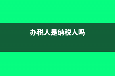办税人是什么意思?(办税人是纳税人吗)