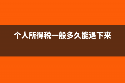 个人所得税一般什么时候申报?(个人所得税一般多久能退下来)