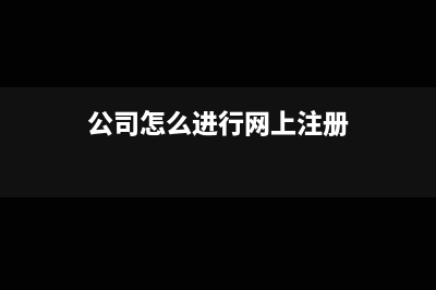 公司怎么进行网上报税?操作流程怎么做?(公司怎么进行网上注册)