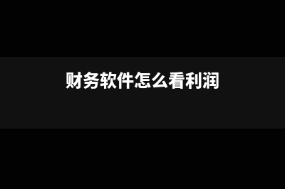 财务软件怎么看公司交了多少税(财务软件怎么看利润)