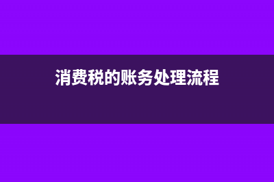消费税的账务处理?(消费税的账务处理流程)