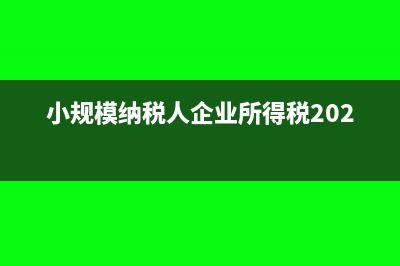 小规模纳税人企业所得税如何计算?(小规模纳税人企业所得税2023)