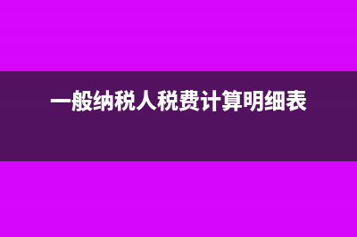 一般纳税人是什么?(一般纳税人是什么型企业)