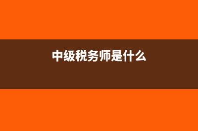 中级税务师是什么?(中级税务师是什么)