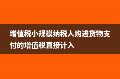 增值税小规模纳税人标准是什么?(增值税小规模纳税人购进货物支付的增值税直接计入)