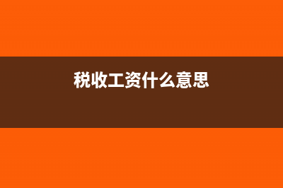 税务知识:工资、薪金支出?(税收工资什么意思)