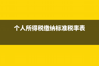 个人所得税缴纳怎么查询?(个人所得税缴纳标准税率表)