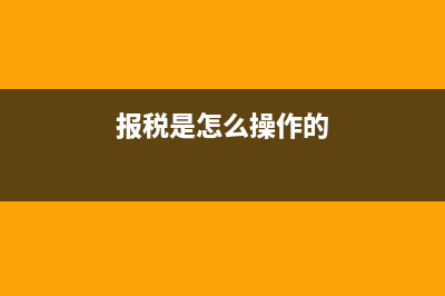 报税流程是什么?(报税是怎么操作的)