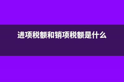 销项税额是什么?(进项税额和销项税额是什么)
