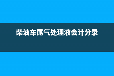 购入柴油尾气处理液的账务处理(柴油车尾气处理液会计分录)
