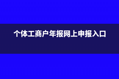 个体工商户年报营业收入含税吗(个体工商户年报网上申报入口)