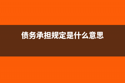 债务承担规定是什么(债务承担规定是什么意思)