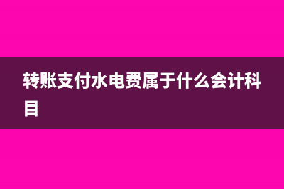 水电费转账给个人怎么入账(转账支付水电费属于什么会计科目)