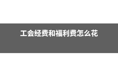 工会经费和福利费怎么计提?(工会经费和福利费怎么花)