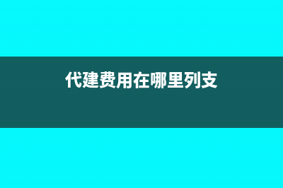 以代建费为主要收入的公司适用加计抵减政策吗(代建费用在哪里列支)