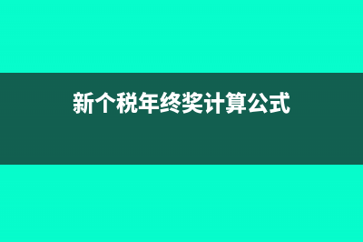 新个税年终奖计算公式和步骤(新个税年终奖计算公式)