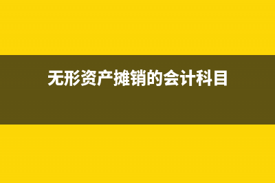 无形资产摊销的会计分录怎样做(无形资产摊销的会计科目)