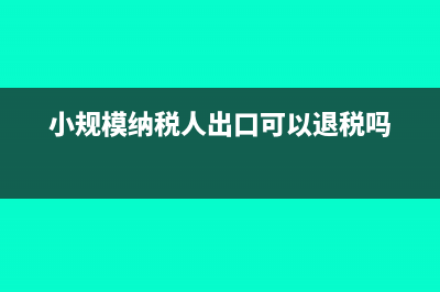 小规模纳税人出口免税核销的申报期限(小规模纳税人出口可以退税吗)