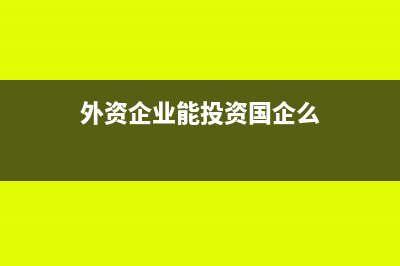 外资企业可否同时享受两个所得税优惠(外资企业能投资国企么)