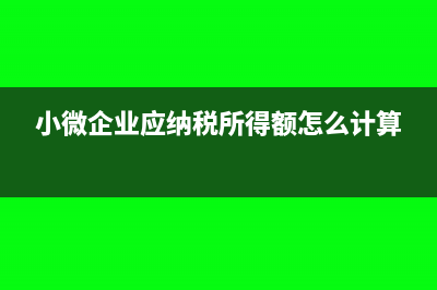 小微企业应纳税所得额怎么算?(小微企业应纳税所得额怎么计算)
