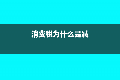 消费税为什么叫价内税(消费税为什么是减)