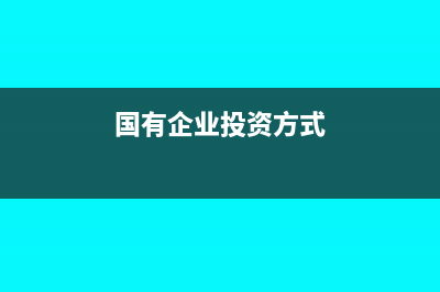由国有企业投资的企业算国企吗(国有企业投资方式)