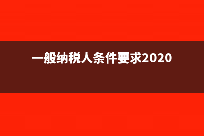 一般纳税人亮化工程税率(一般纳税人条件要求2020)