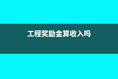 奖金计入在建工程吗(工程奖励金算收入吗)