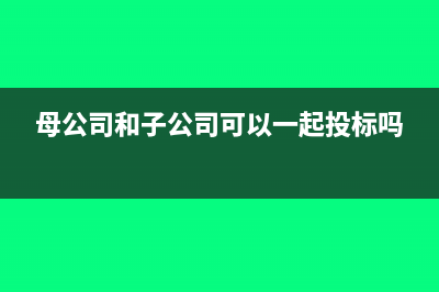 母公司和子公司的账可以由同一个人做吗(母公司和子公司可以一起投标吗)