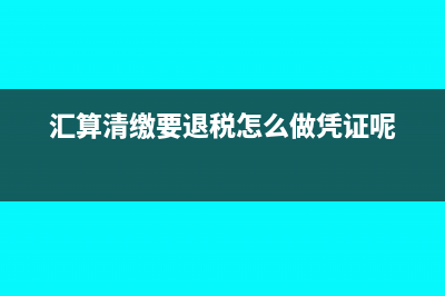汇算清缴要退税,不想退税怎么办(汇算清缴要退税怎么做凭证呢)