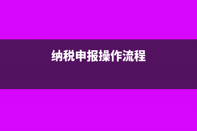纳税申报相关操作流程是什么(纳税申报操作流程)