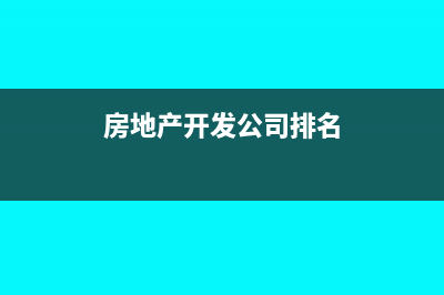 房地产开发公司综合税负率(房地产开发公司排名)