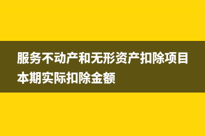 服务不动产和无形资产扣除项目明细怎(服务不动产和无形资产扣除项目本期实际扣除金额)