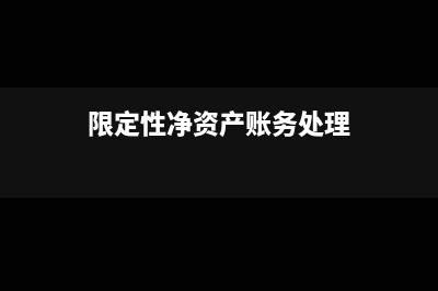 限定性净资产包括哪些(限定性净资产账务处理)
