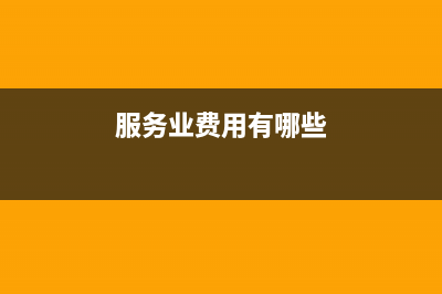 服务业费用入什么科目(服务业费用有哪些)