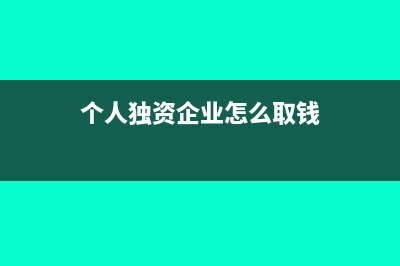 个人独资企业怎样申报增值税(个人独资企业怎么取钱)