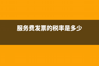 服务费发票上的计量单位有哪些(服务费发票的税率是多少)
