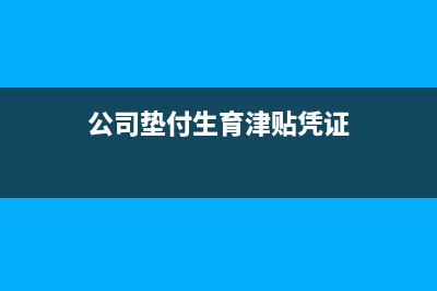 公司垫付的生育津贴要怎么做账(公司垫付生育津贴凭证)