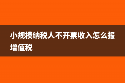 小规模不开票增值税怎么报?(小规模纳税人不开票收入怎么报增值税)