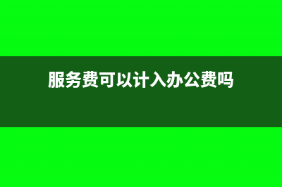 服务费可以计入无形资产吗?(服务费可以计入办公费吗)
