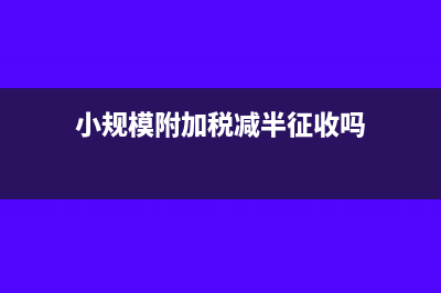 小规模附加税减半征收文件(小规模附加税减半征收吗)