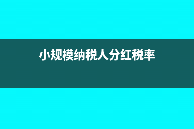 小规模纳税人分期确认收入账务处理(小规模纳税人分红税率)