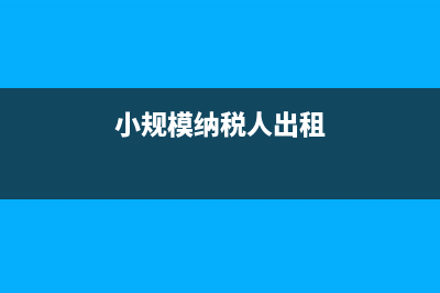 小规模纳税人出售二手车账务处理?(小规模纳税人出租)