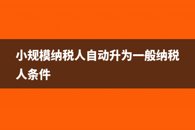小规模纳税人自开专票抵扣?(小规模纳税人自动升为一般纳税人条件)