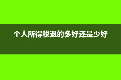 个人所得税退的手续费会计分录?(个人所得税退的多好还是少好)