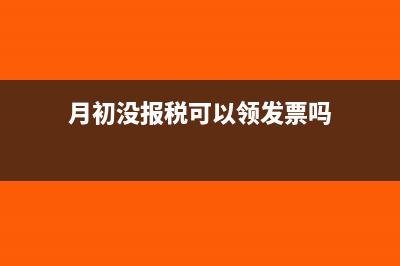 月初未报税能领增值税发票吗?(月初没报税可以领发票吗)