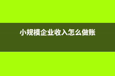 小规模收入咨询服务费怎么做成本?(小规模企业收入怎么做账)